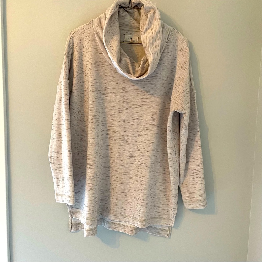 Lou & Grey heathered cowl neck sweatshirt size medium